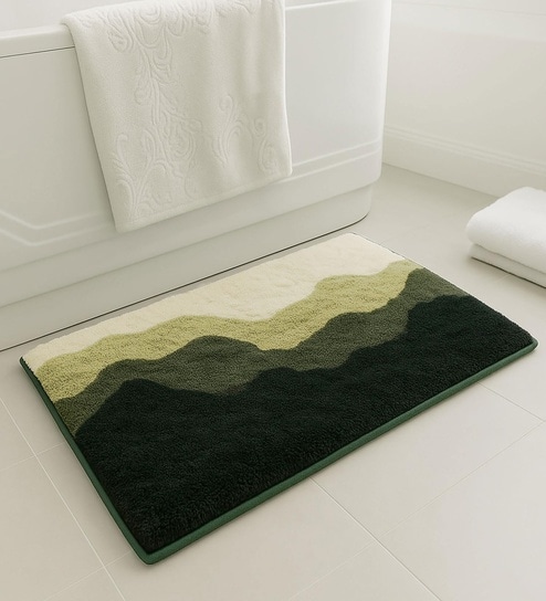 Green Microfiber 16x24 Inches Super Soft Bath Mat-image-13