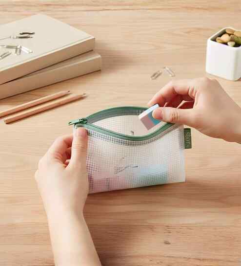 Green Mini ZiPolypropyleneer Pouch Multipurpose Utility Organizer
