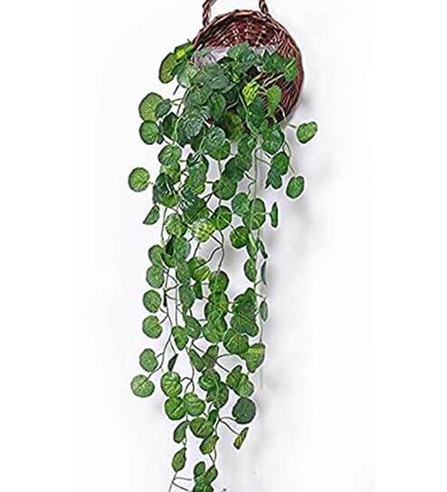 Polyester Green Begonia Creeper Without Pot Artificial Plants