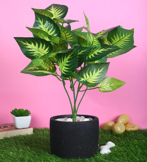 Polyester Decorative Without Pot Artificial Plant