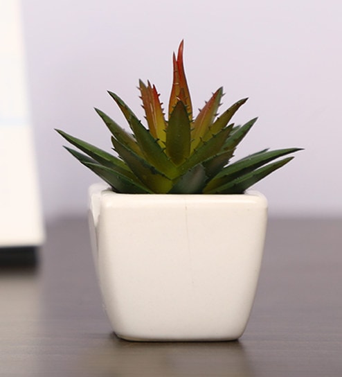Polyester Artificial Green Paperweights Bonsai With Pot Artificial Plants