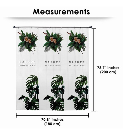 Buy Green Pvc Shower Curtain Length 78 Width 72 Inches By