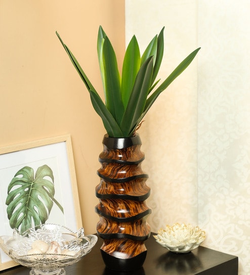 Green Synthetic Fabric Dracaena Artificial Plant without Pot