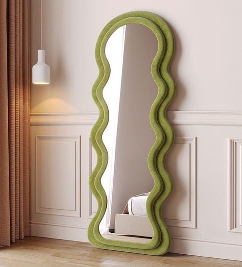 Green Ripple Edge Floor Mirror (160 x 60) CM