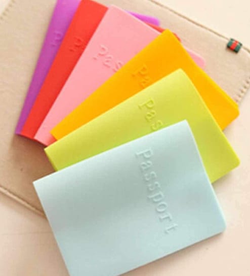 Green Silicon Passport Holder