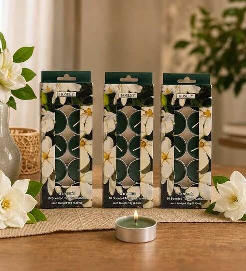 Green Wax Tealight Candles Set Of 30