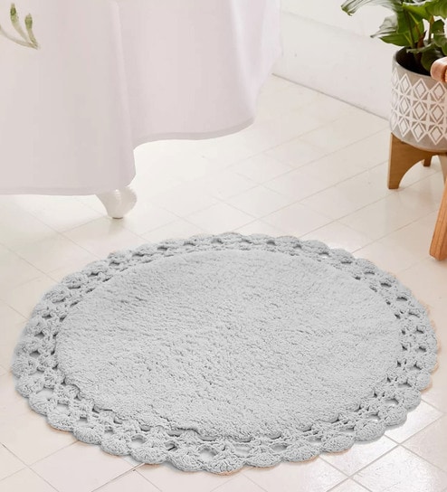 Grey Super Absorbent 100% Cotton & Quick Dry Bath Rug