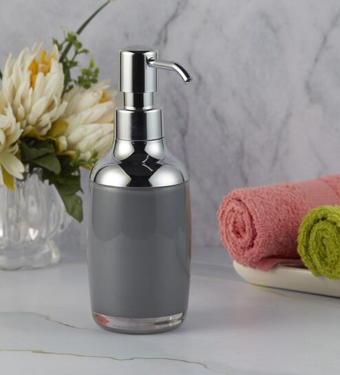 Grey 300 ml Acrylic Liquid Soap Dispenser 