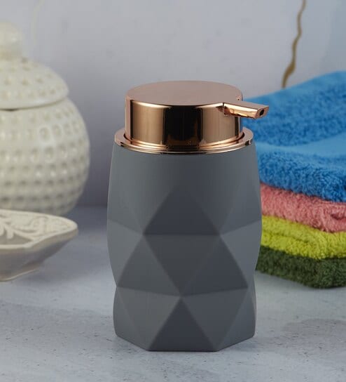 Grey 300 ml Acrylic Liquid Soap Dispenser 