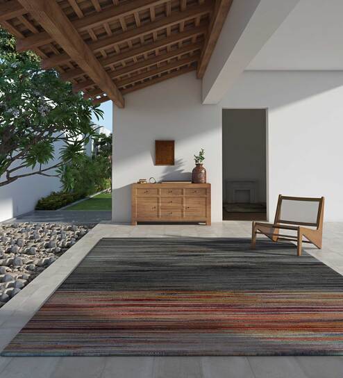 Grey Abstract Wool 9 X 12 ft Hand Knotted Carpet