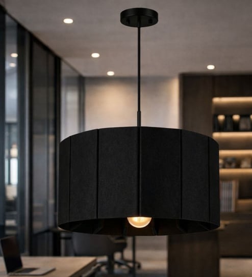 Grey Basket   Luxury Acoustic Pendant Light (60cm   x 35cm H)