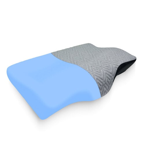 Grey Black Gel Memory Foam 20 x 13 Inch Cervical Pillow