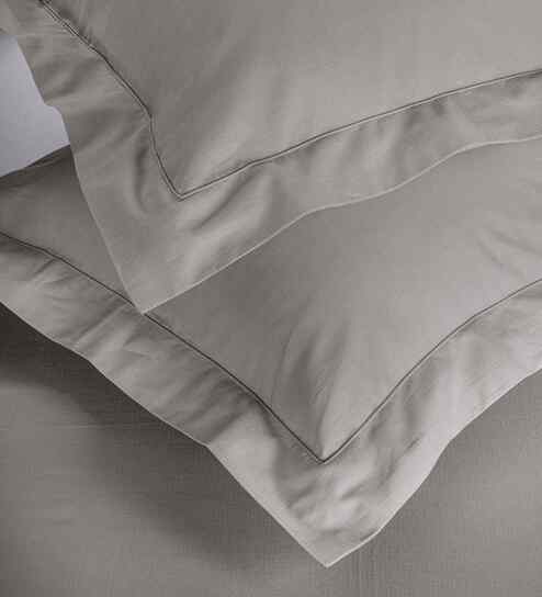 Grey Check 200 TC Cotton King Size Bed Sheet with 2 Pillow Covers 24 Collection