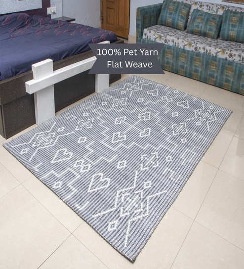 the woven legacy Grey Geometrical Pet Hand Woven Carpet-picture-21