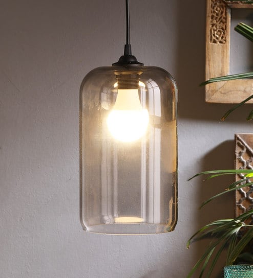 Buy Grey Glass Hanging Light By Tunehome Online Contemporary