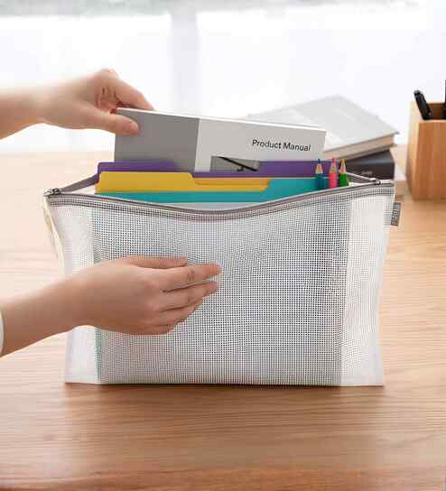 Grey Grande ZiPolypropyleneer Pouch Multipurpose Organizer