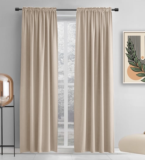 Grey lightweight Satin Solids 9ft Light Filtering Rod Pocket Long Curtains (2 Pcs)