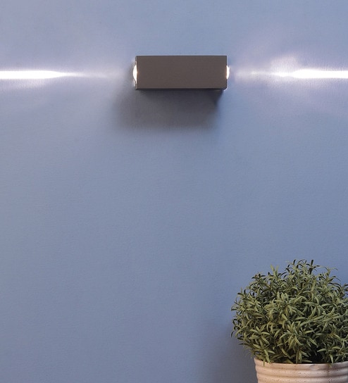 Grey Metal Outdoor Wall Light