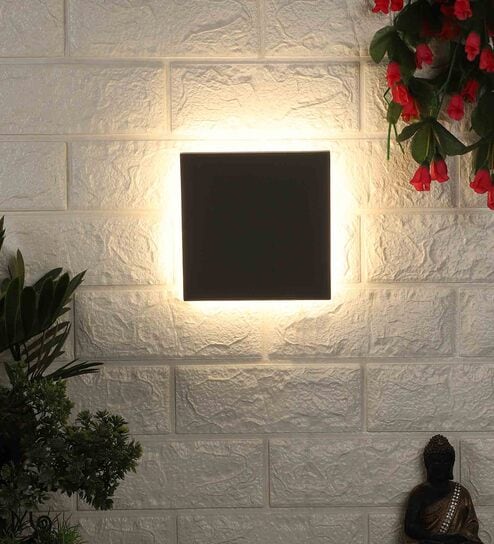 Grey Metal Wall Light