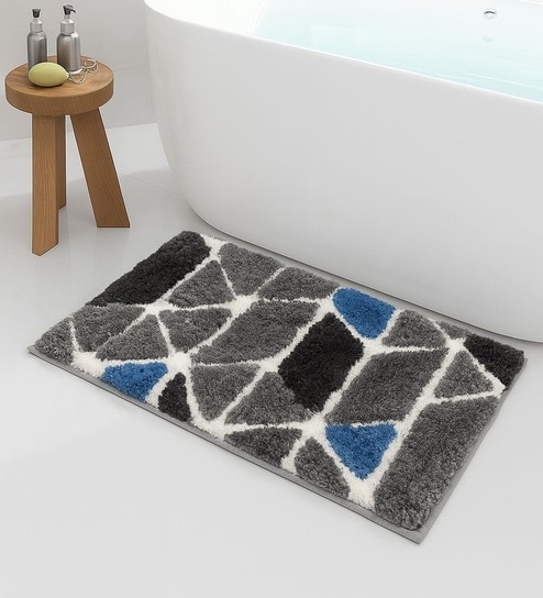 Grey Microfiber 16x24 Inches Super Soft Bath Mat