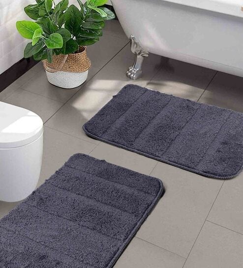 charcoal bath mat sets