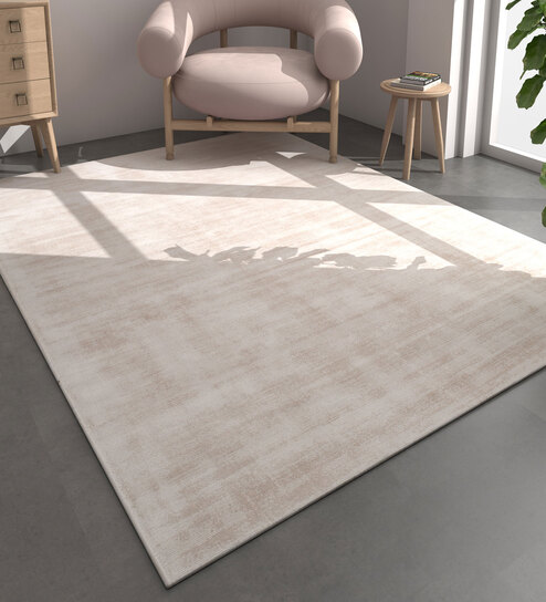 Grey Solid Others 4 ft X 6 ft Hand Woven Carpet