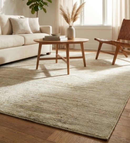 Grey Solid Viscose 2x3 Feet Handmade  Dhurrie