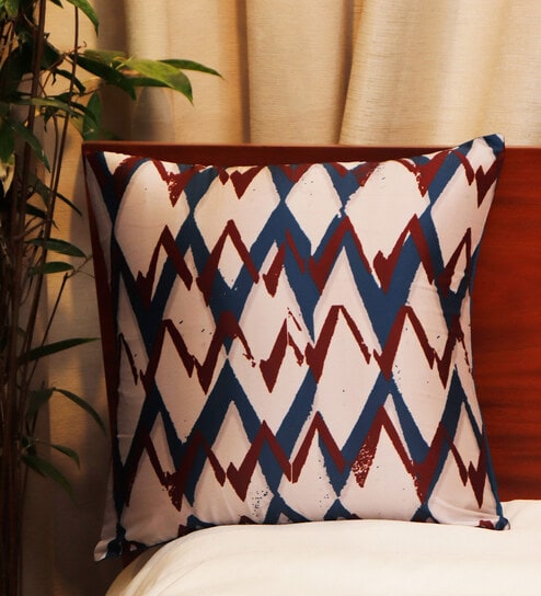Grey Traditional Poly Canvas 16 x 16 Inches Cushion Cover by Zeba