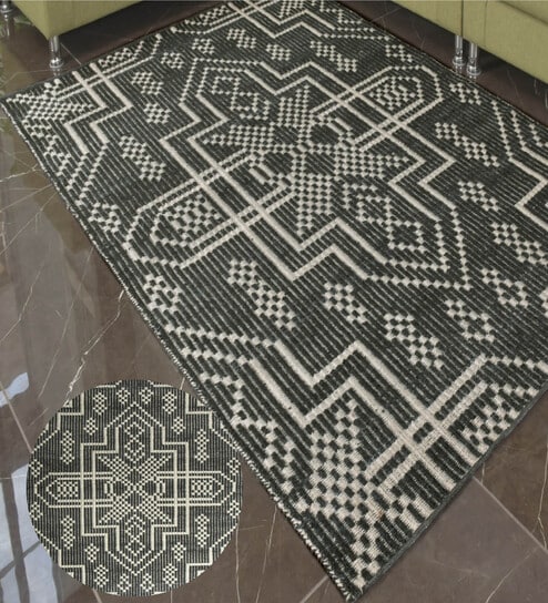 Grey Traditional Pet 8X5 Feet Hand Woven Carpet