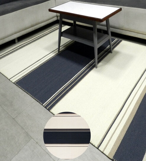 Grey Traditional Wool And Flax And Cotton 7X5 Feet Hand Woven Carpet