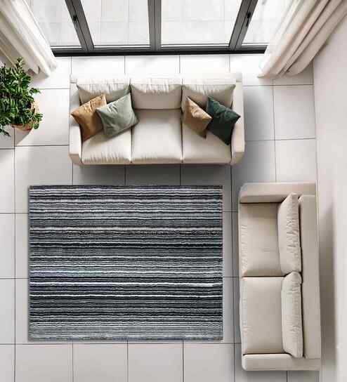 Grey Vibe Microfiber Backing 5X7 Ft Carpet