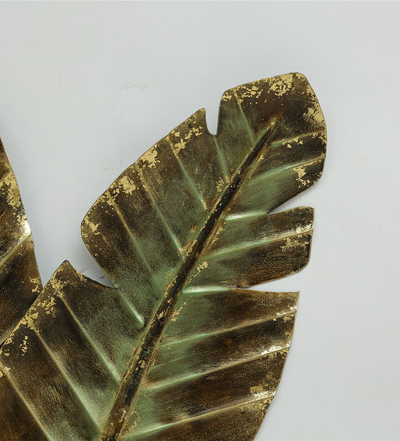 Buy Wrought Iron Banana Leaf Wall Art In Green By The Shining Rays