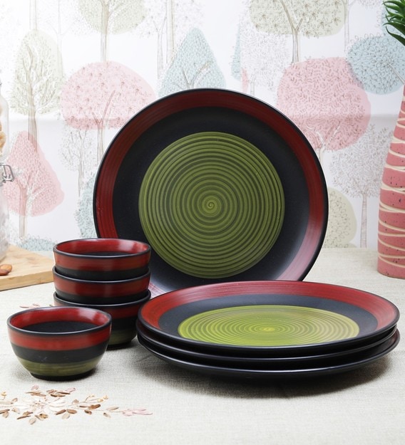 green tableware sets