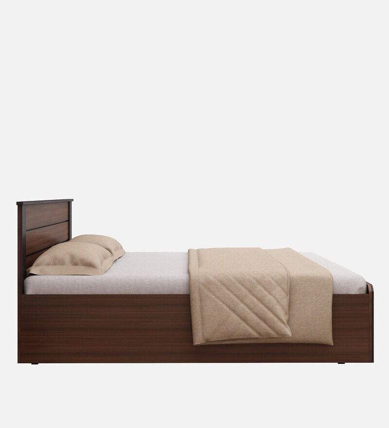 Buy Grace Queen Size Bed in Walnut & Wenge Finish with Box Storage by