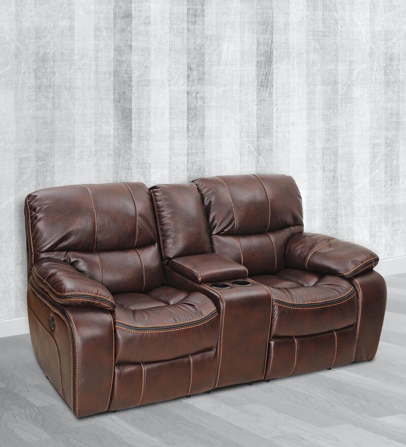 Buy Grand 2 Seater Recliner in Maroon Colour by Royaloak Online
