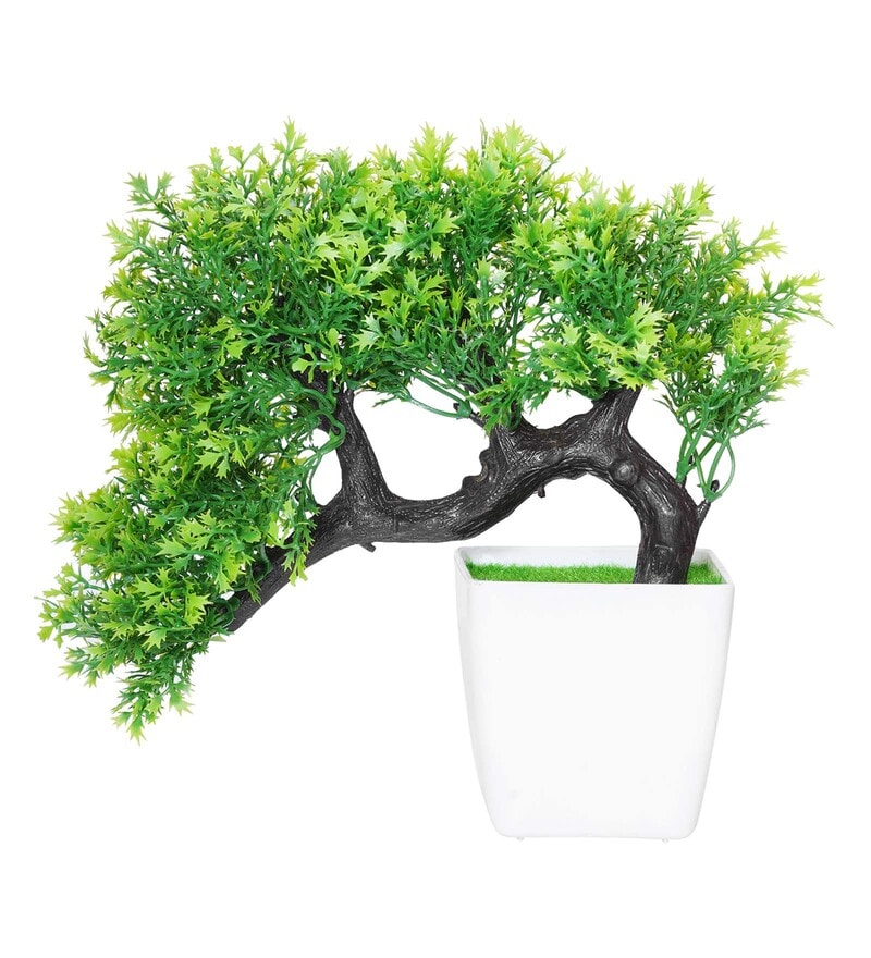 Buy Green Artificial Plant with Pot Set Of 1 By Dekorly Online ...