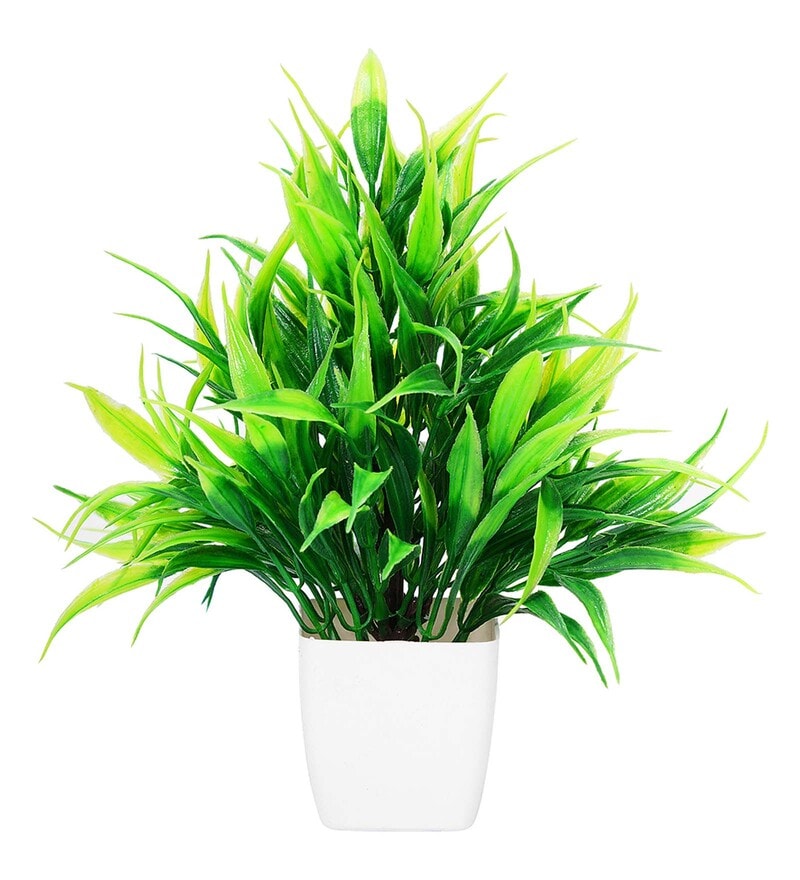 Buy Fabric & Plastic with Pot Set of 4 Artificial Plants Online