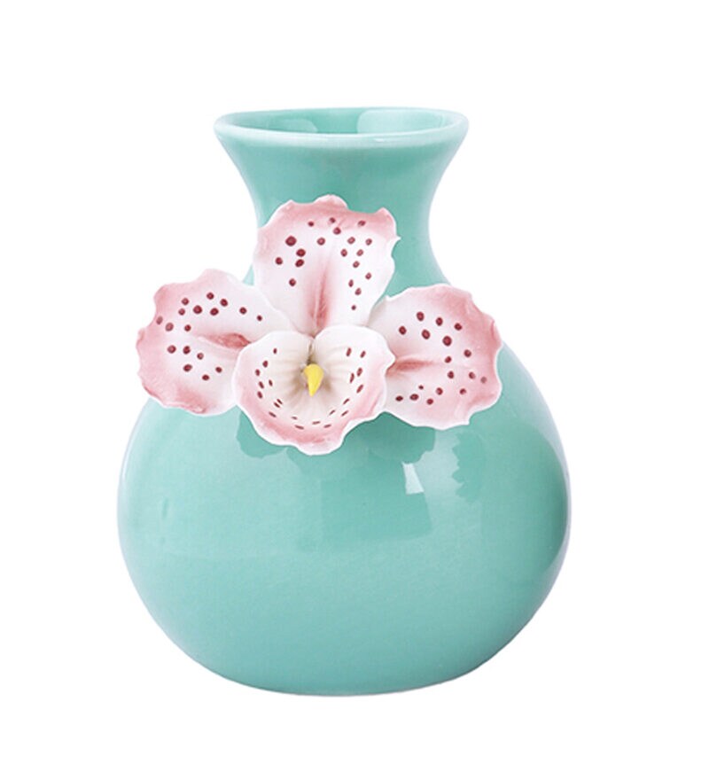 Buy Green Ceramic Flower Vase by TAYHAA Online Vases Vases Home