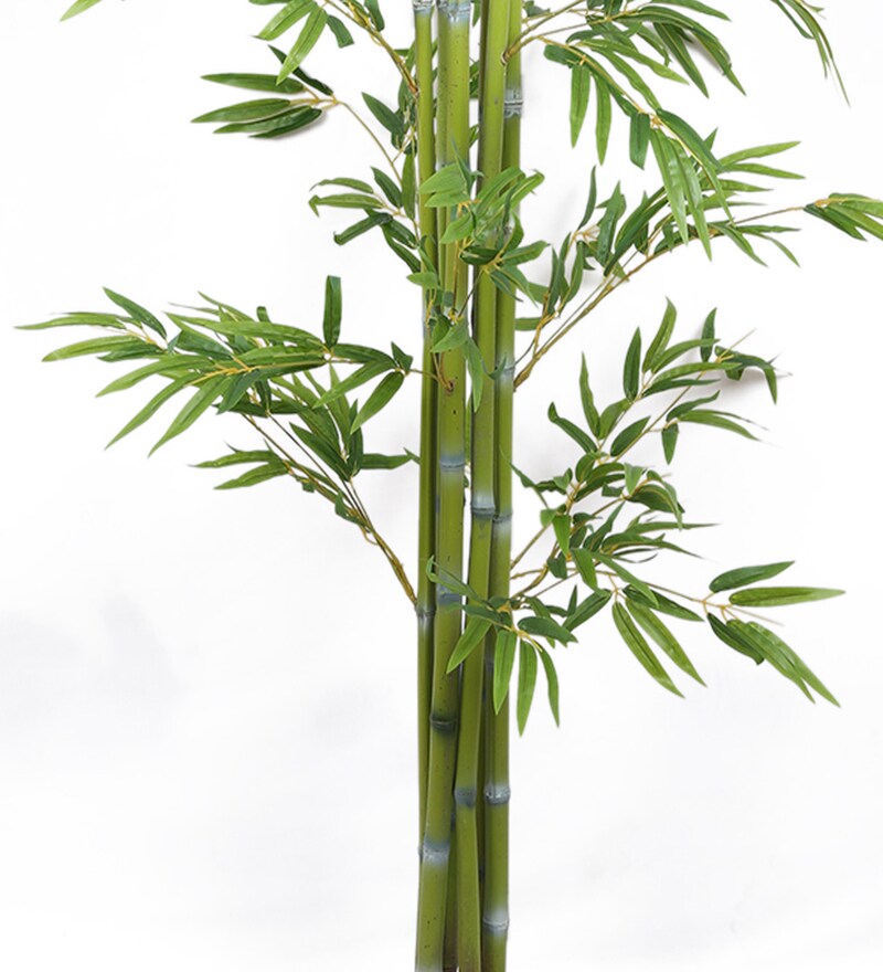 Buy Green Fabric Artificial Real Touch Bamboo Plant without Pot by
