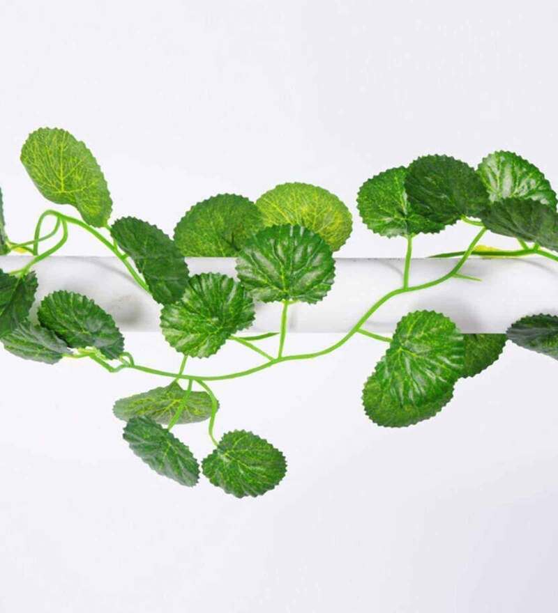 Buy Green Polyester Artificial Begonia Creeper Plant Without Pot by PolliNation Online