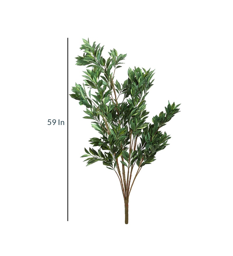 Buy Green Polyester Artificial Draceana Plant Without Pot by