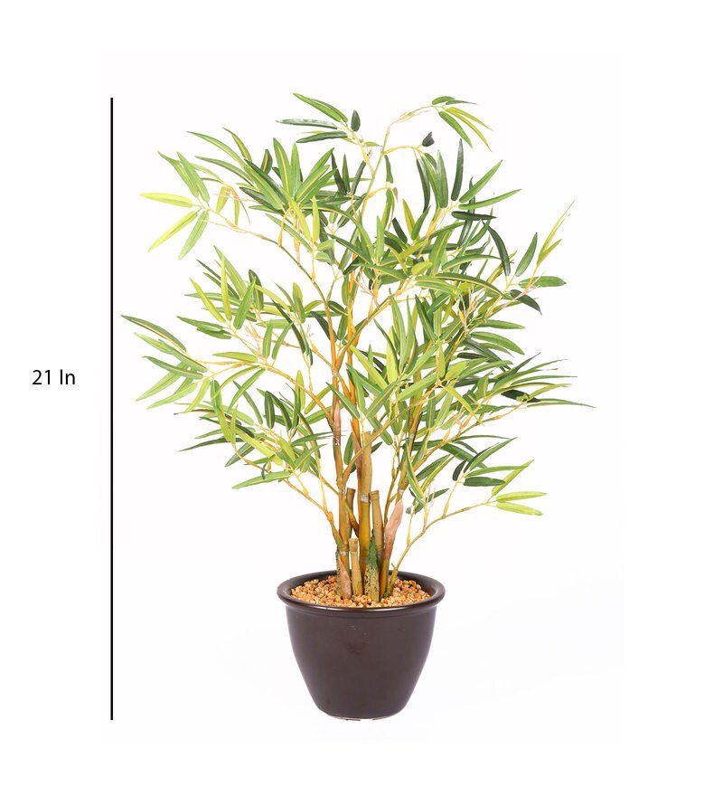 Buy Green Polyester Artificial Plant With pot by Pollination Online Artificial Plants