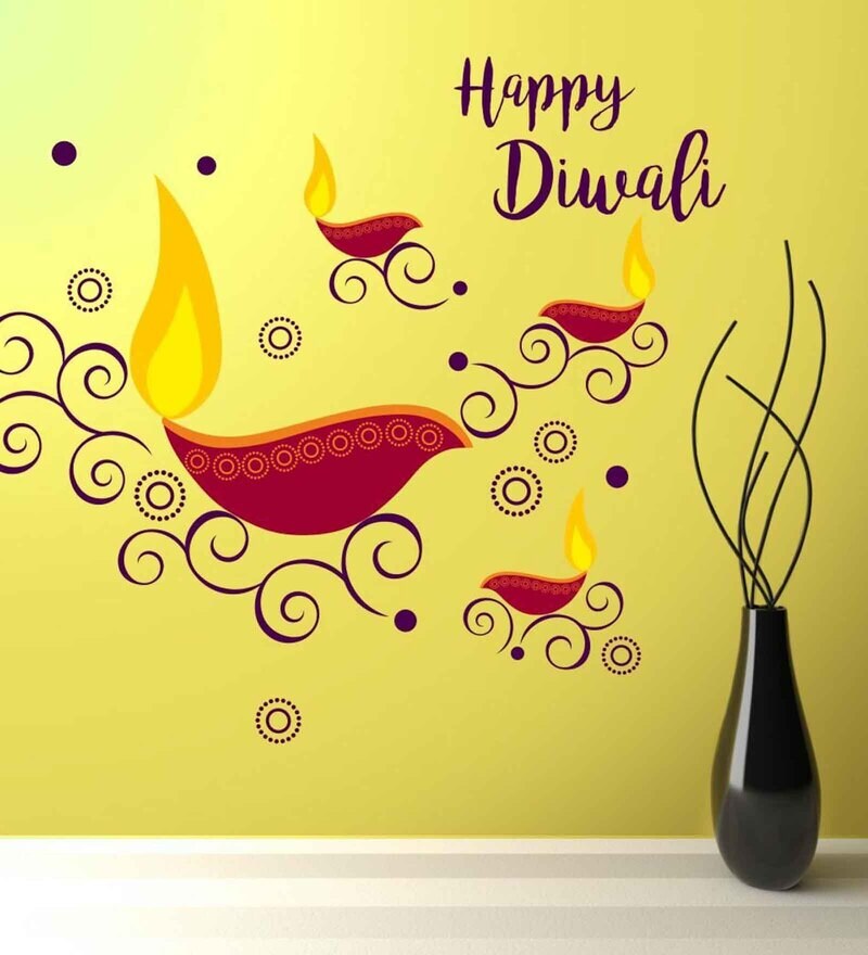 Buy Green Vinyl Sweet Leaves Nature Wall Sticker By Asian Paints Online