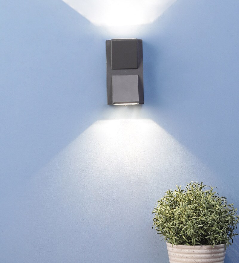 Buy Grey Metal Outdoor Wall Light By Eliante By Jainsons Lights Online