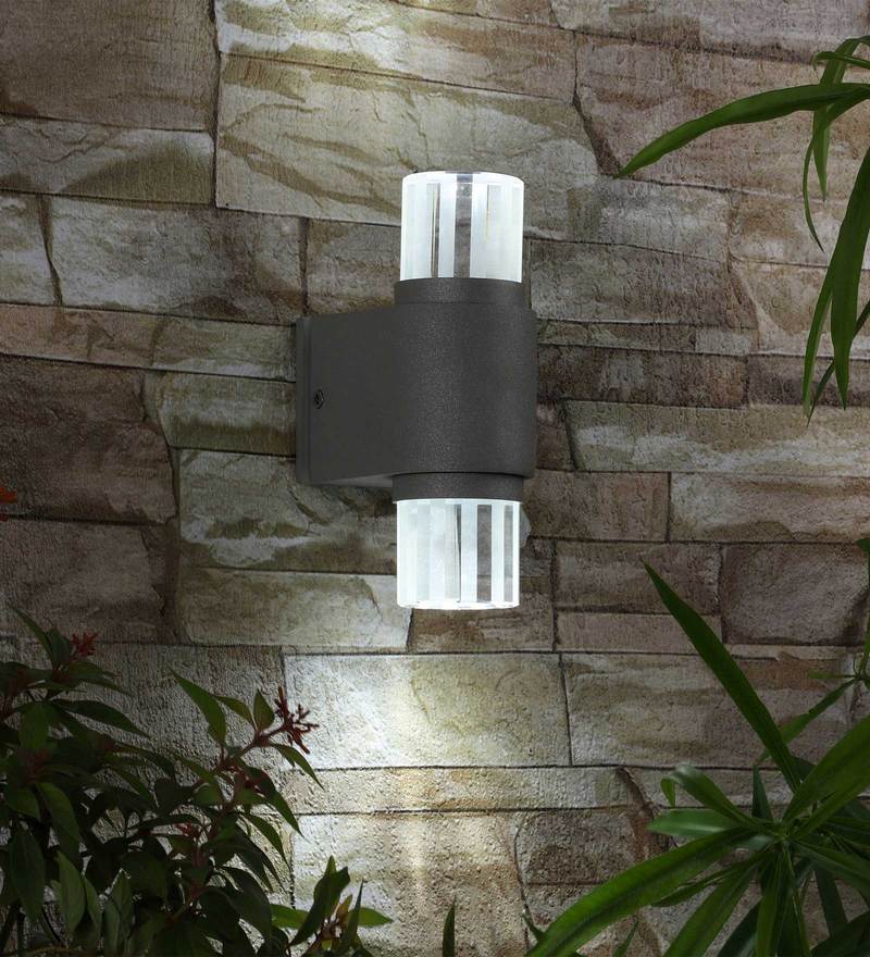 Buy Grey Metal Outdoor Wall Light By Eliante By Jainsons Lights Online