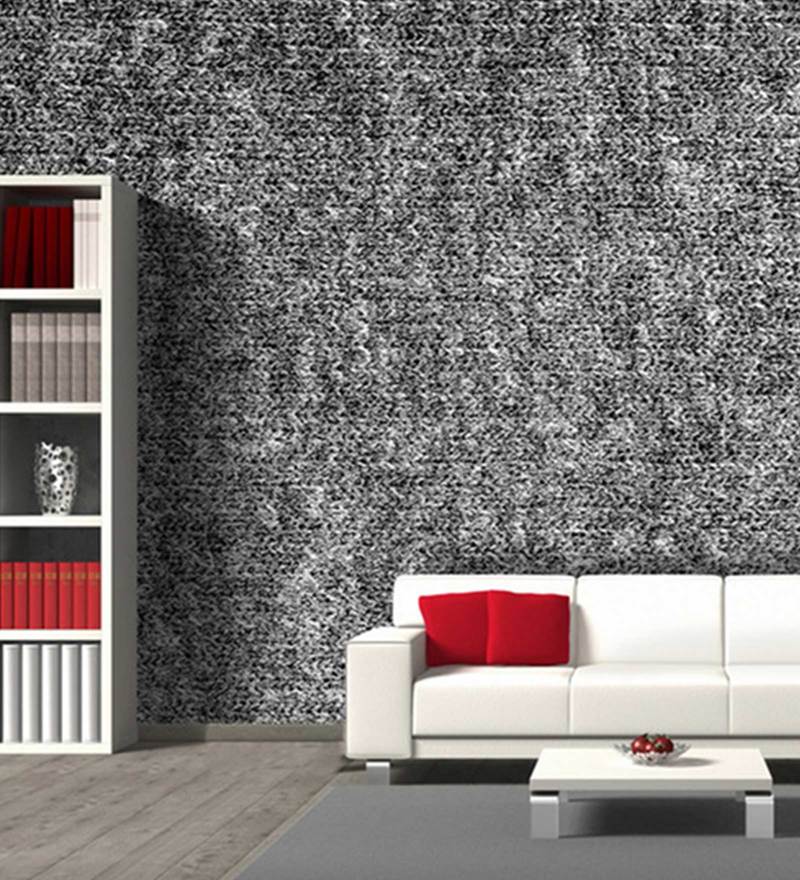 Buy Grey Non Woven Paper Dark Grey Texture Wallpaper By Wallskin Online