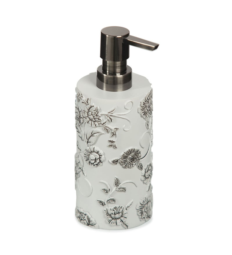 Buy Grey Polyresin Soap Dispenser (360 ml) By Obsessions Online - Soap ...