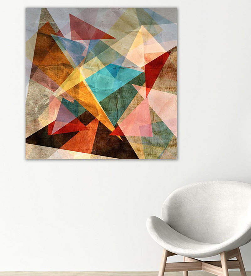 Buy Abstract Cotton Canvas Framed Art Print By 999Store Online ...