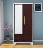 Grace 2 Door Metal Almirah with Mirror in Brown Colour