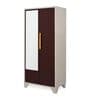 Grace 2 Door Metal Almirah with Mirror in Brown Colour